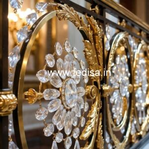 Rich Interior Brass Crystal Railings CR-1609