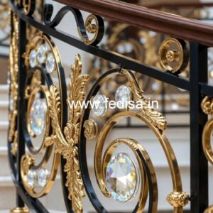 Premium Staircase Design with Brass Crystal CR-1616