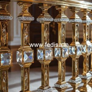 Luxury Brass Crystal Railings for Interiors CR-1617