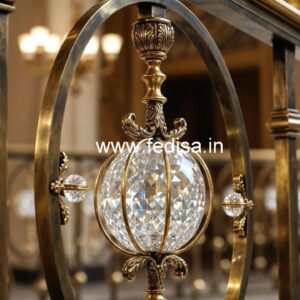 Modern Royal Stair Railings Brass Crystal CR-1618