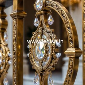 Classic Interior Crystal Brass Railings CR-1619