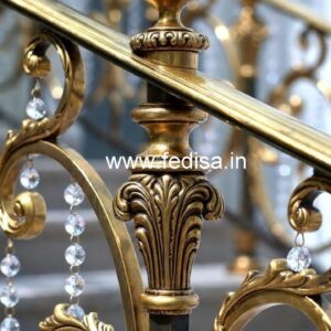 Designer Brass Crystal Stair Railings for Villas CR-1627