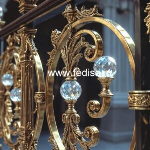 Royal Brass Crystal Interior Railings CR-1628