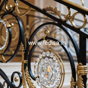 Contemporary Brass Crystal Railings CR-1633