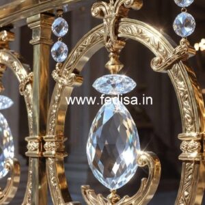 Premium Brass Crystal Staircase Decor CR-1635