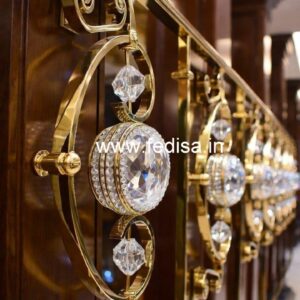 Luxury Staircase with Brass Crystal Railing CR-1637