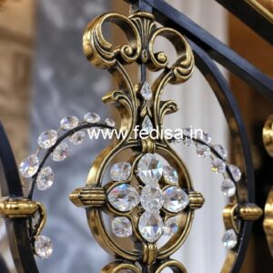 Artistic Brass Crystal Railings for Interiors CR-1639