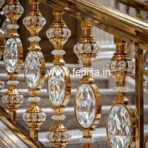 Custom Brass Crystal Railings for Homes CR-1640