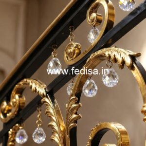 Classic Brass Crystal Staircase Designs CR-1648