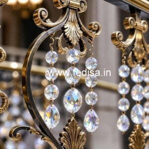 Designer Interior Brass Crystal Railings CR-1655