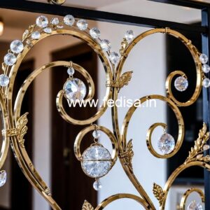 Designer Brass Crystal Railings for Homes CR-1663