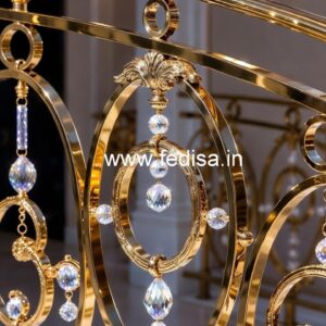 Modern Brass Crystal Stair Railings CR-1665