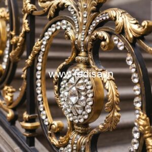 Stylish Interior Brass Crystal Railings CR-1673