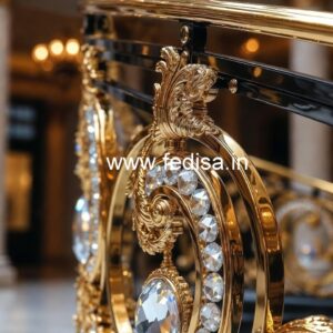 Luxury Brass Crystal Staircase Designs CR-1674