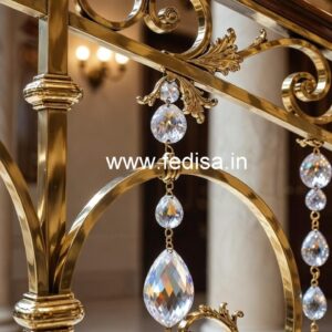 Classic Brass Crystal Railing Inspiration CR-1675