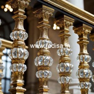 Premium Brass Crystal Railing Trends CR-1686