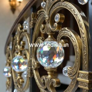 Elegant Interior Brass Crystal Railings CR-1687