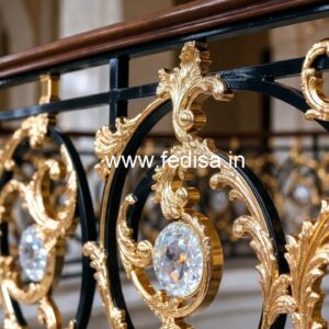 Designer Brass Crystal Railings for Luxury Homes CR-1688