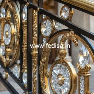 Premium Brass Crystal Railings for Staircases CR-1695