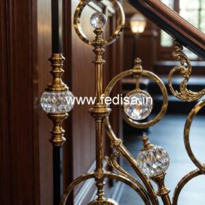 Designer Brass Crystal Railings for Stair Design CR-1699