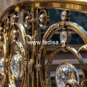 Elegant Brass Crystal Railings for Staircase Decor CR-1706