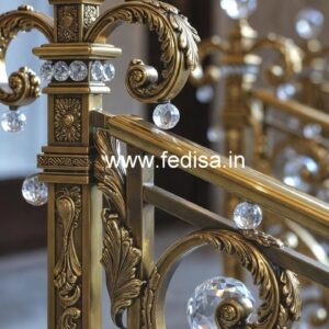 Elegant Brass Crystal Railings for Home Interiors CR-1714