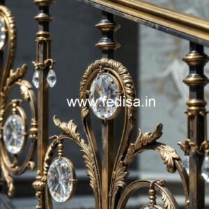 Luxury Brass Crystal Railing Design Ideas for Modern Homes CR-1716