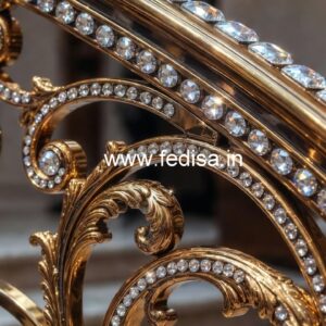 Premium Brass Crystal Railings for Apartments CR-1736