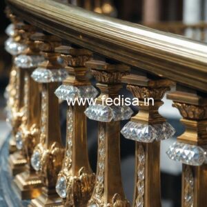 Elegant Brass Crystal Railings for Staircase CR-1741