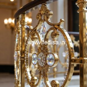 Luxury Brass Crystal Railings for Interior Design CR-1755