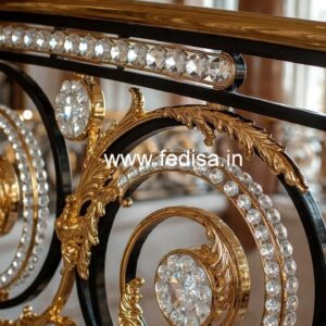 Elegant Brass Crystal Railings for Design CR-1762
