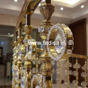 Stylish Brass Crystal Railings for Luxury Homes CR-1763