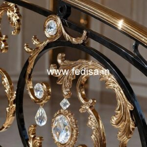 Modern Brass Crystal Railing Designs 2031 CR-1772
