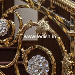 Designer Brass Crystal Railings for Modern Homes CR-1785