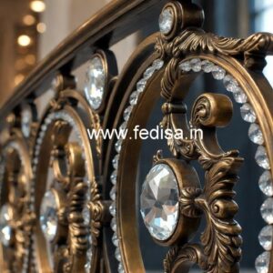 Premium Brass Crystal Railings for Home Design CR-1795