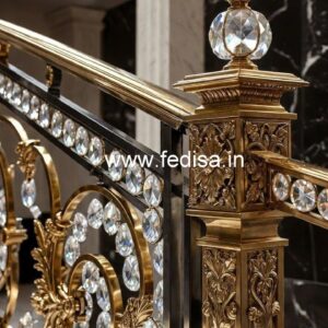 Top Brass Crystal Staircase Designs for Interiors CR-1798