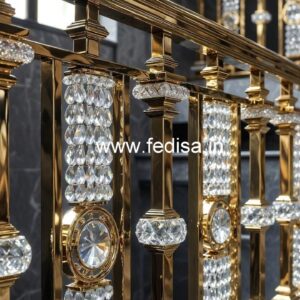 Modern Brass Crystal Railings for Stylish Homes CR-1799