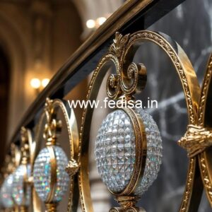 Premium Brass Crystal Railings for Modern Interiors CR-1801