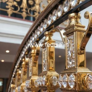 Designer Brass Crystal Railings for Elegant Homes CR-1810