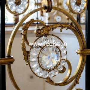 Stylish Brass Crystal Railings for Grand Homes CR-1812
