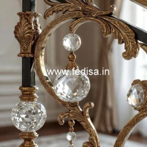 Stylish Brass Crystal Railings for Premium Interiors CR-1817