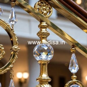 Brass Crystal Railing for Luxury Homes CR-1831