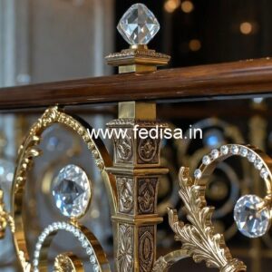 Handmade Brass Crystal Railing Designs CR-1835