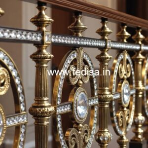 Designer Handcrafted Brass Crystal Railing CR-1856