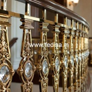 Fancy Brass Crystal Railing Designs CR-1865