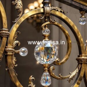 Royal Interior Brass Crystal Railing Ideas CR-1870