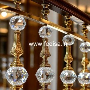 Artistic Crystal Brass Railings CR-1872
