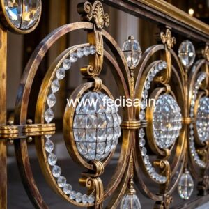Brass Crystal Railing for Grand Interiors CR-1878