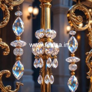 Brass Crystal Staircase with LED Lights CR-1882