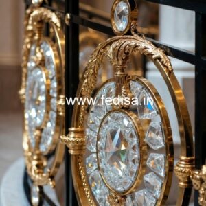 Decorative Crystal Brass Railings CR-1883